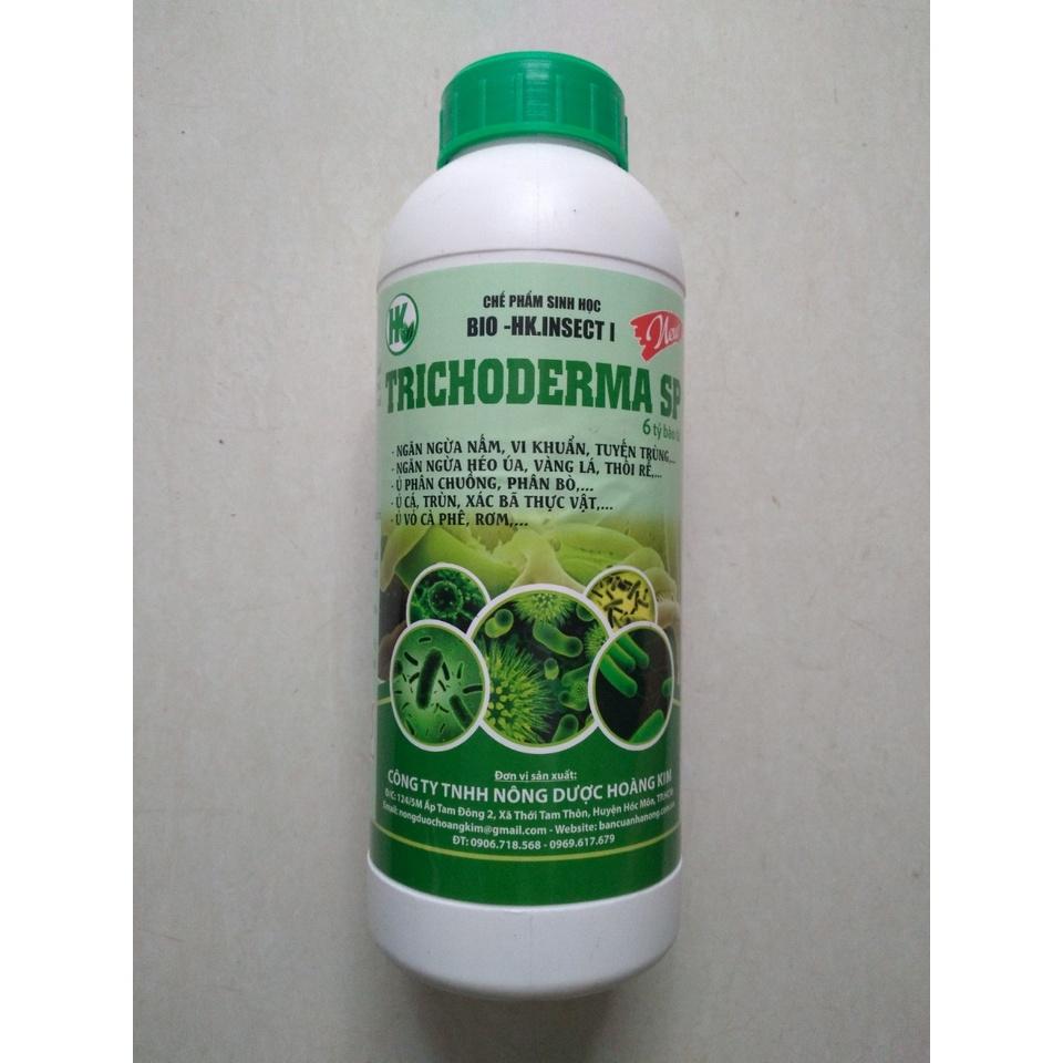 Nấm trichoderma dạng nước chai 1 lít phòng trừ bệnh cây trồng và ủ phân