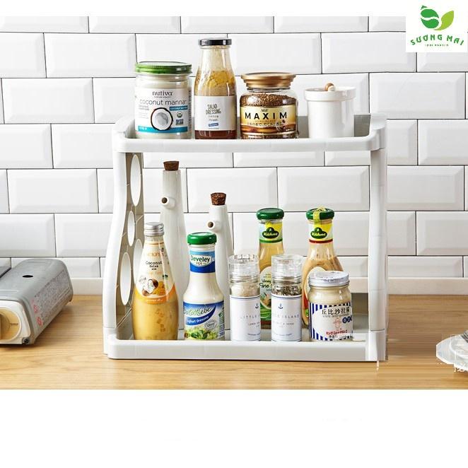 Kệ Gia Vị Bằng Nhựa 2 Tầng