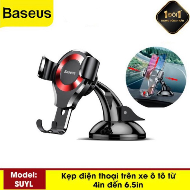 Kẹp Điện Thoại Trên Ô Tô, Xe Hơi Gắn Taplo chính hãng Baseus SUYL-XP01 Sang Trọng Hiện Đại