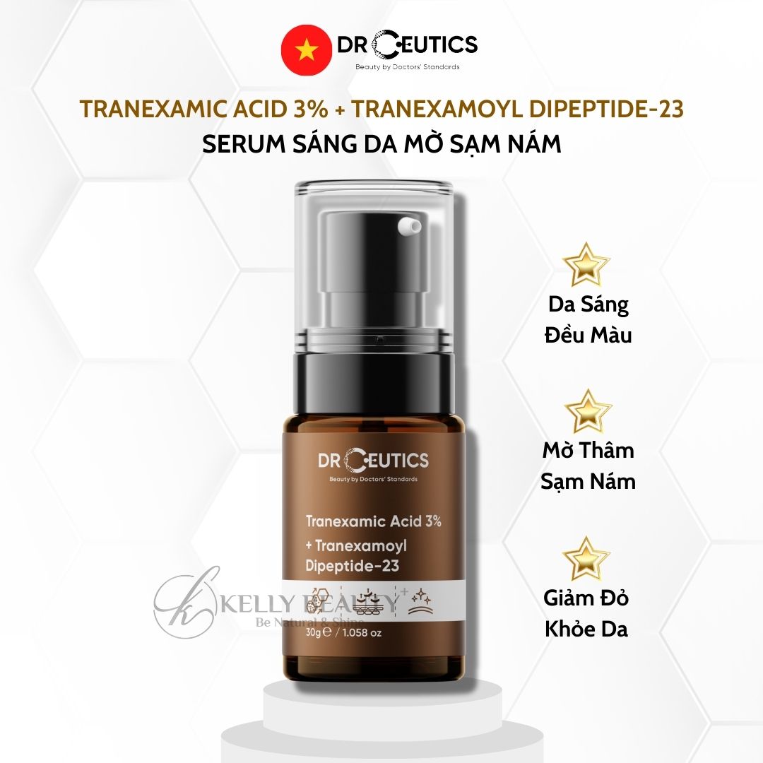 Serum Sáng Da Mờ Sạm Nám DrCeutics Tranexamic Acid 3% + Tranexamoyl Dipeptide-23 | Kelly Beauty