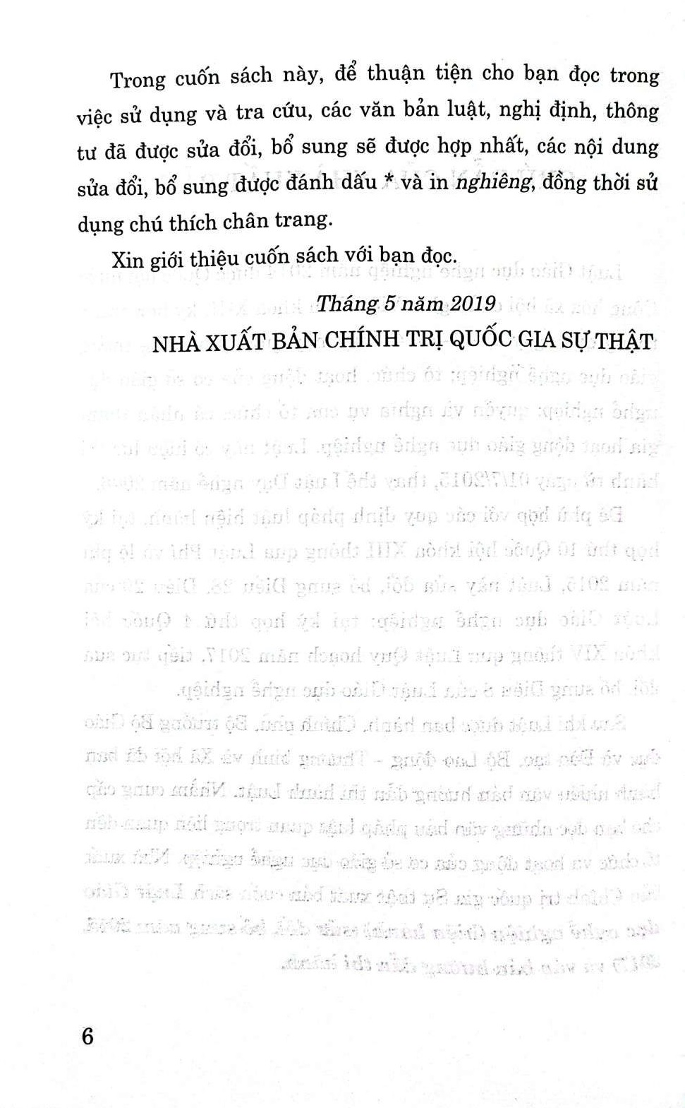 Luật giáo dục nghề nghiệp và văn bản hướng dẫn thi hành