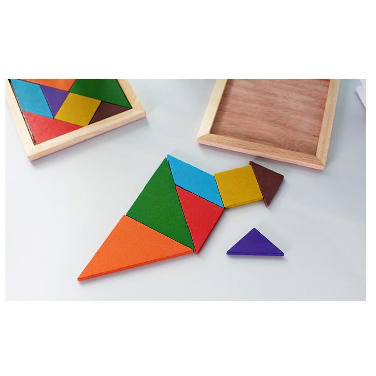 Đồ Chơi Trí Uẩn Tangram Ghép Hình Đồ Chơi Giáo Dục Trí Tuệ Phát Triển Tư Duy Cho Trẻ