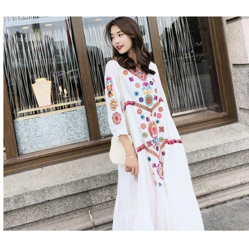 ĐẦM BABYDOLL THÊU THỔ CẨM