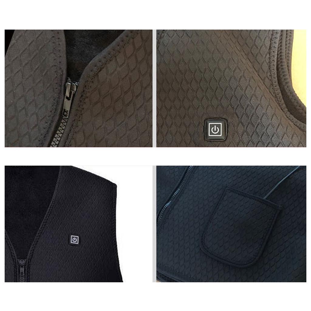Unisex Outdoor USB Infrared Heating Vest Jacket Electric Heated Warm Jacket