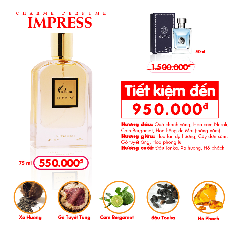 Nước Hoa Nam Charme Impress 75ml