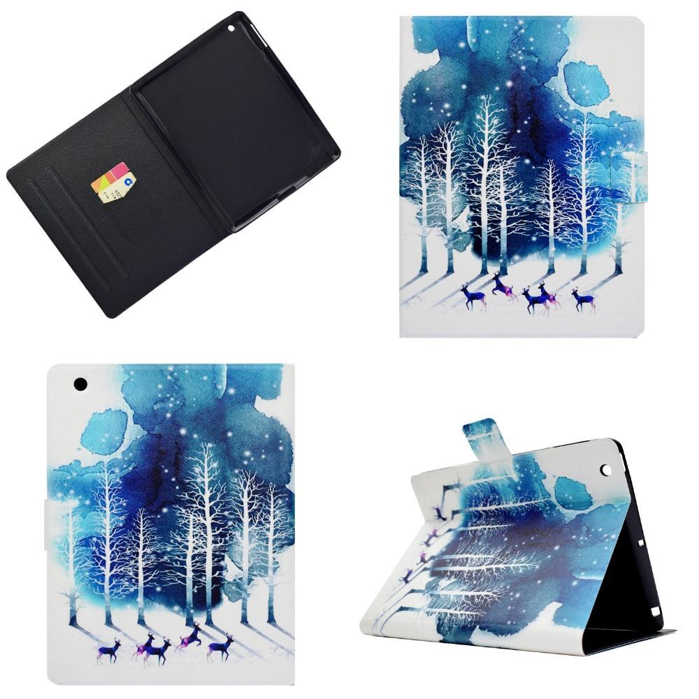 Mềm Bao Da Máy Tính Bảng Pu + Tpu Dẻo Nắp Lật Nam Châm Kiêm Giá Đỡ Cho Apple Ipad 2 3 4 9.7 Inch