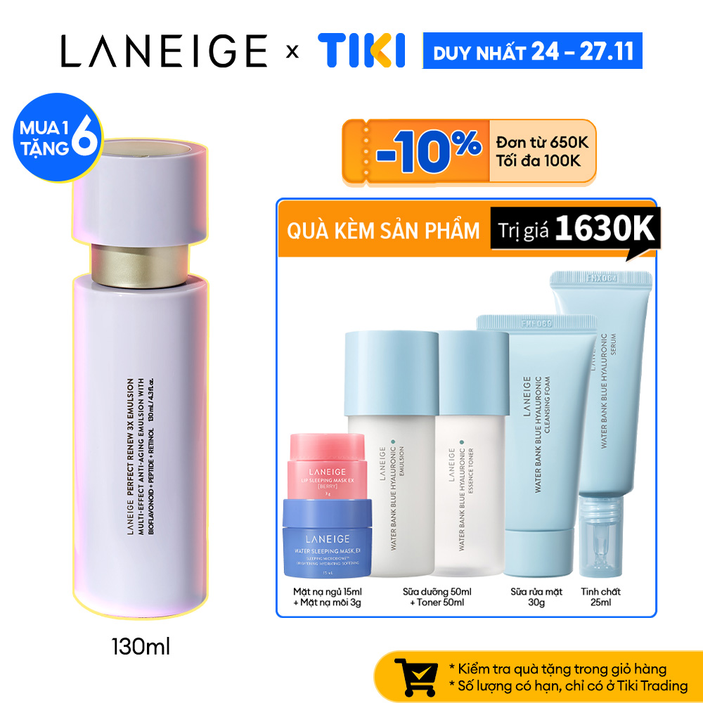 Sữa dưỡng chống lão hóa Laneige Perfect Renew 3X Emulsion 130ml