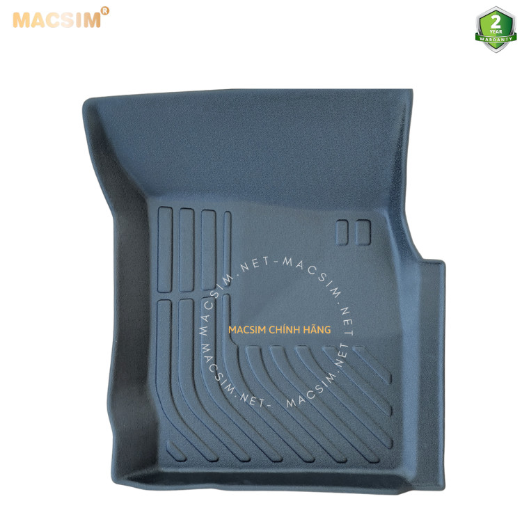 Thảm lót sàn xe ô tô Mitsubishi Pajero Sport 2015-2022+Nhãn hiệu Macsim chất liệu nhựa TPE cao cấp màu đen