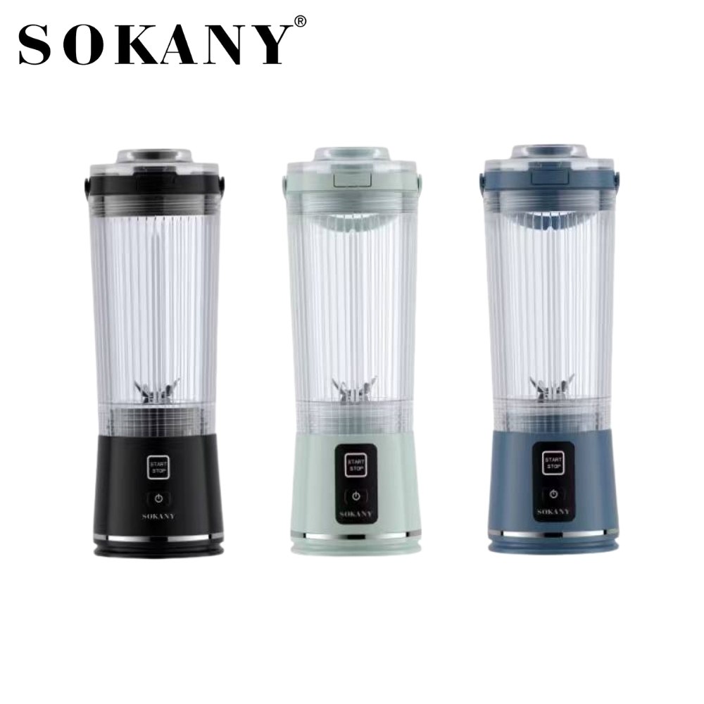 Máy xay sinh tố cầm tay SẠC PIN KHÔNG DÂY SOKANY SK-01023, pin sạc 1300mAh, 6 lưỡi dao sắc bén XAY ĐƯỢC ĐÁ không gỉ - HÀNG CHÍNH HÃNG - DELIYA