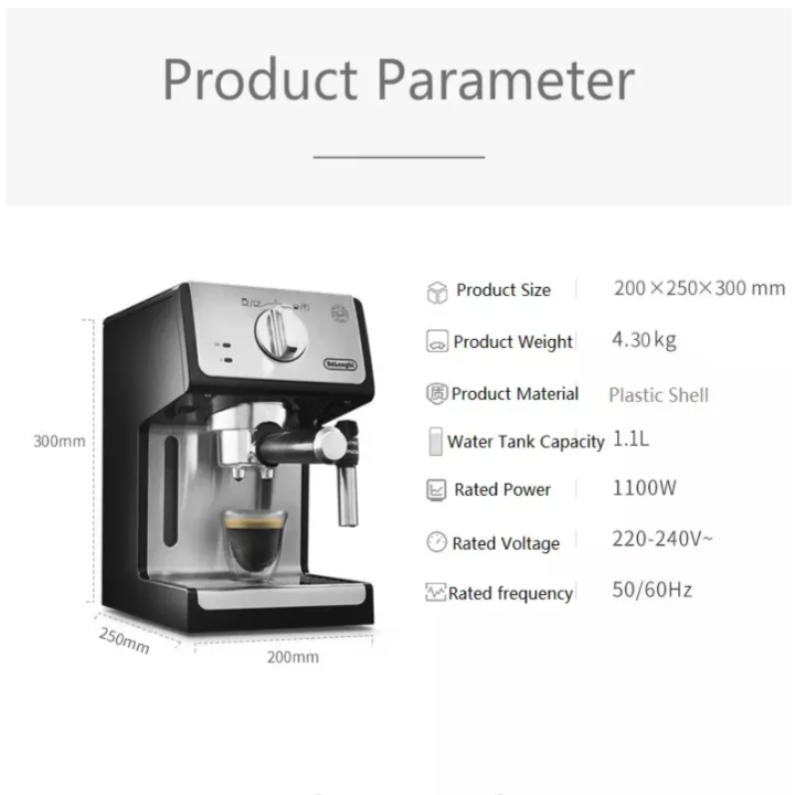 Máy pha cà phê Espresso cao cấp nhãn hiệu Delonghi ECP36.31 công suất 1100W - Hàng nhập khẩu