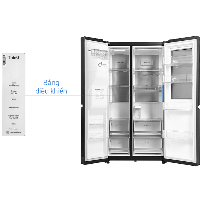 Tủ lạnh LG Inverter 635 Lít GR-X257MC - Chỉ giao Hà Nội