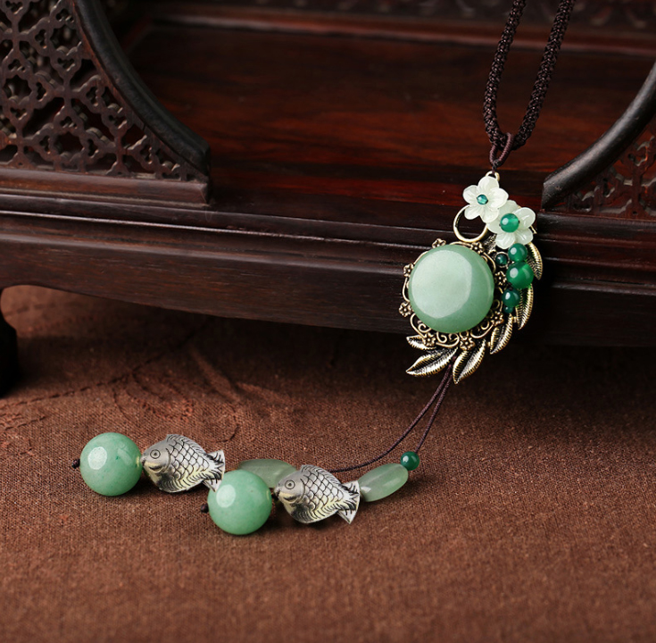Chuỗi vòng cổ thời trang Vintage bằng đá tự nhiên VN36