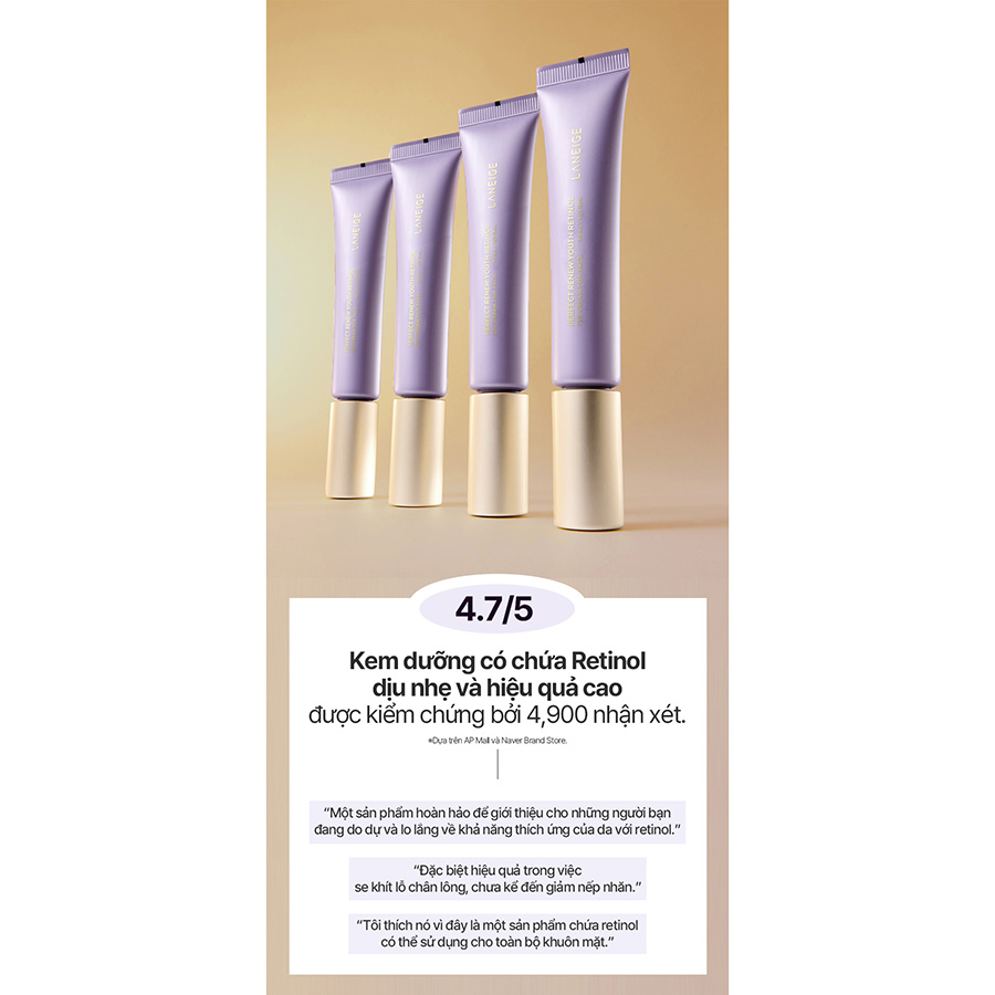 Kem Dưỡng Ngăn Ngừa Lão Hóa Vùng Mắt Laneige Perfect Renew Youth Retinol 30ml