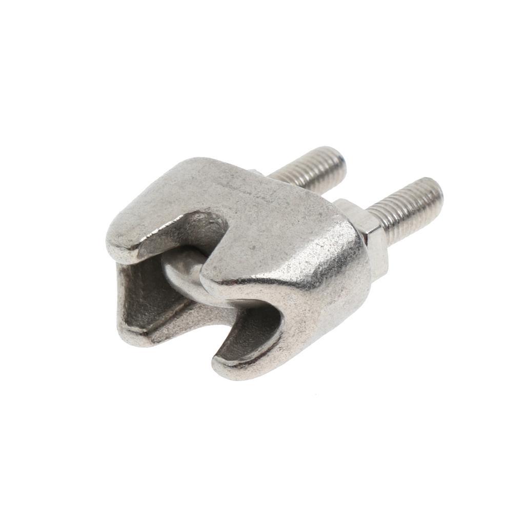 5pcs/lot 304 Stainless Steel Saddle Clamps Cable Wire Rope Clip Fasteners M3/M4/M5/M6 2mm/3mm/4mm/5mm/6mm/8mm