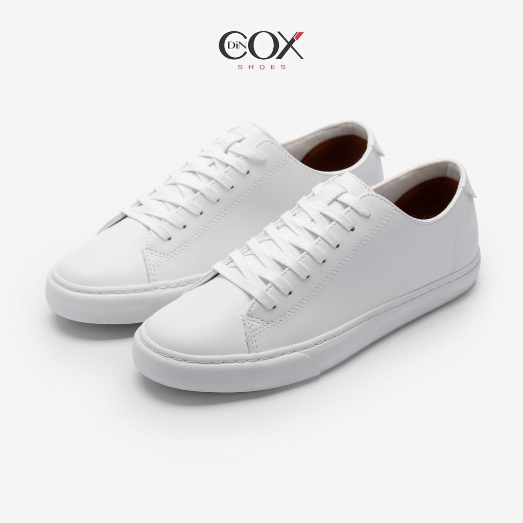 Giày Sneaker Da Unisex DINCOX D34 Phong Cách Trẻ Trung Sành Điệu White - Trắng