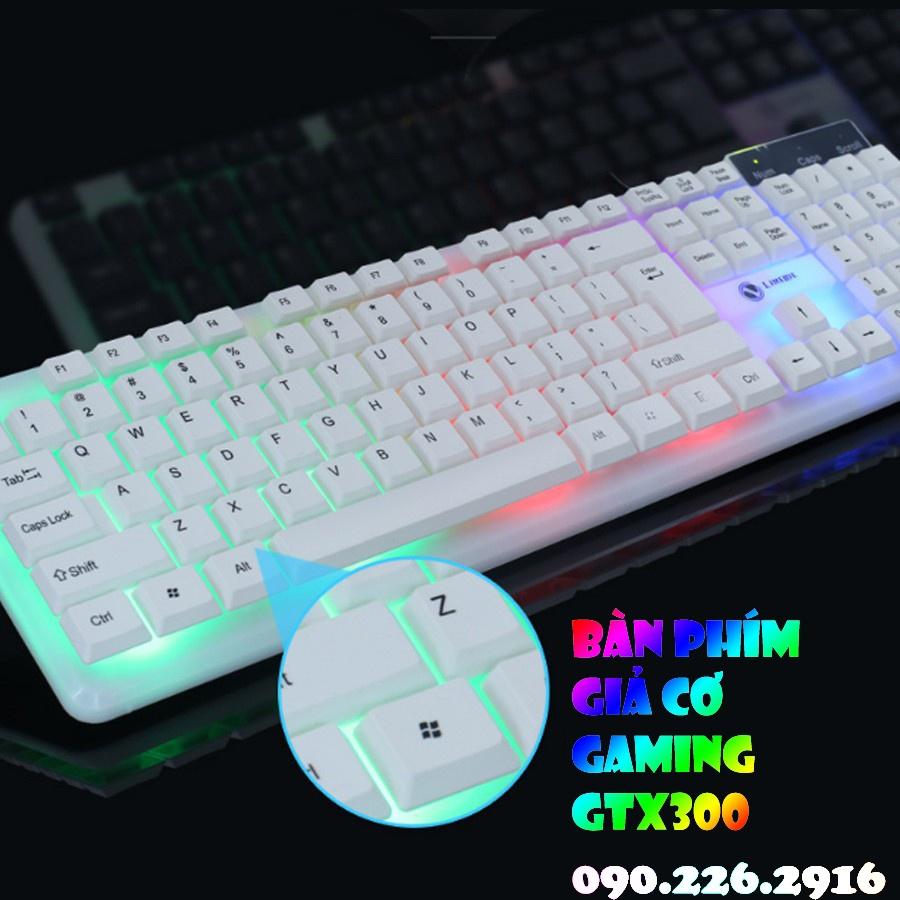 Bàn Phím Máy Tính Chơi Game Tặng Chuột Và Lót GTX300 Giả Cơ