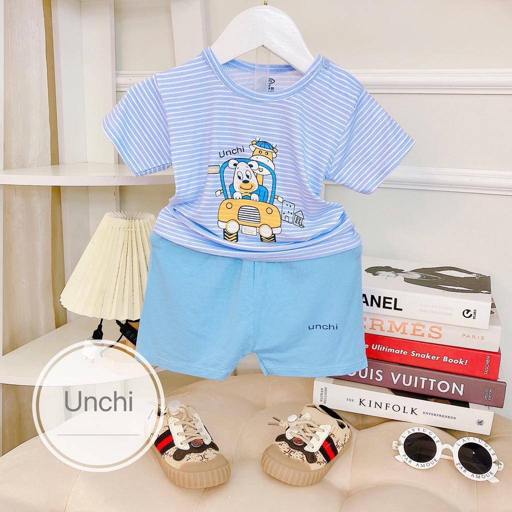 bộ ngắn unchi thun lạnh tay kẻ 2022