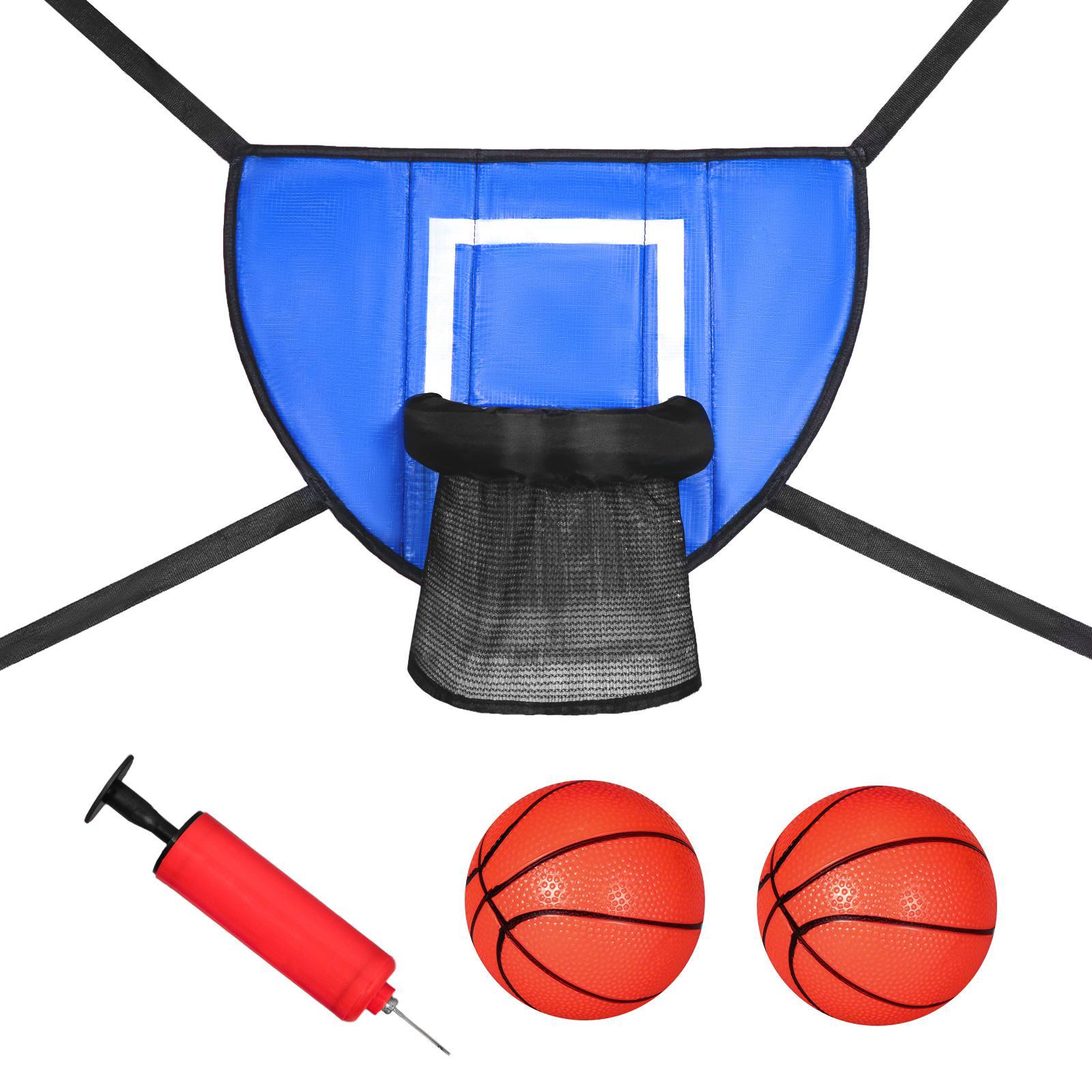 Basketball Hoop for Trampoline Sun Protection with Ball Pump Basketball Rack