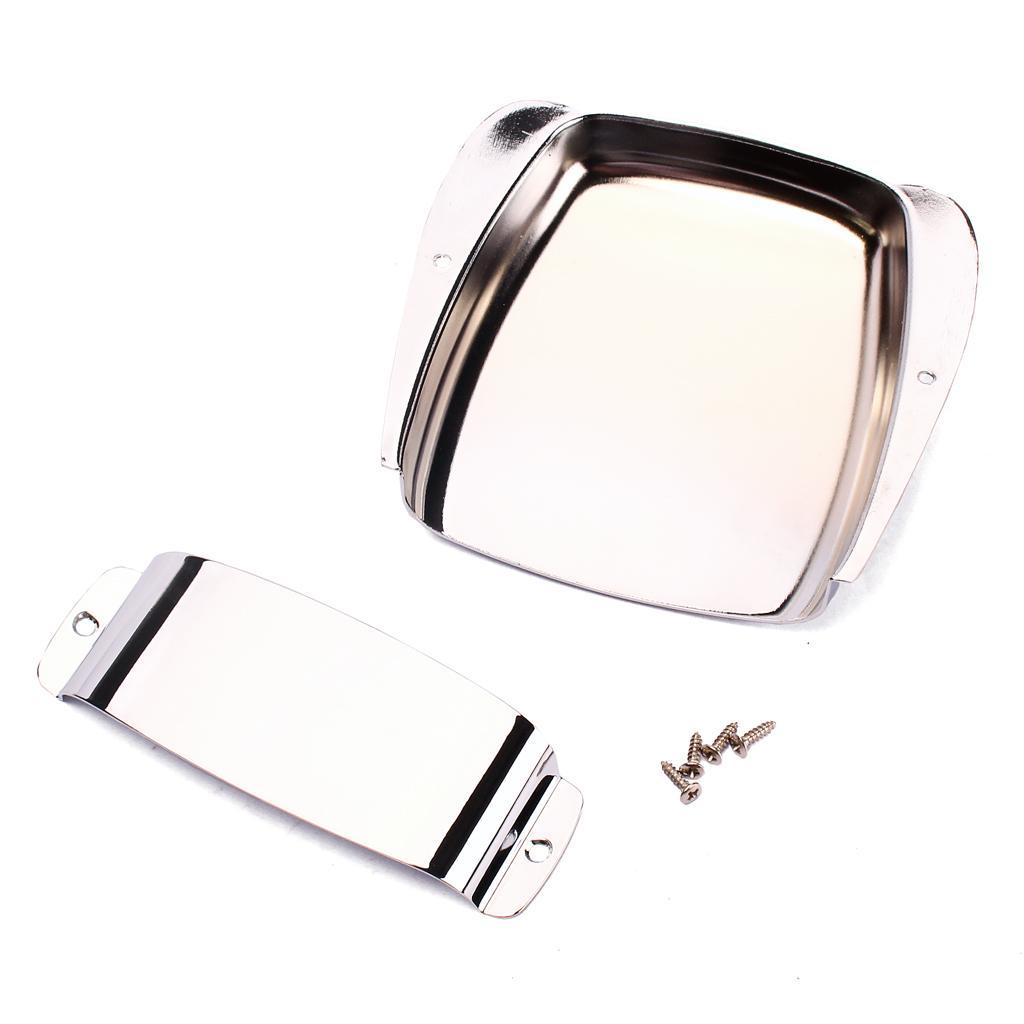 Chrome Plated Pickup & Bridge Plate Cover for Bass Electric Bass Guitar