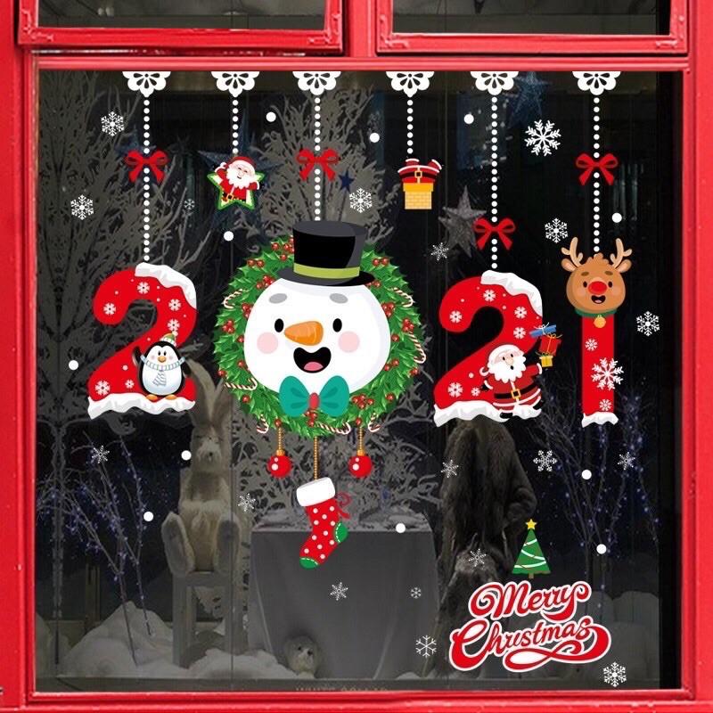 Decal trang trí Noel - Nhiều mẫu 2021 Khách tự chọn
