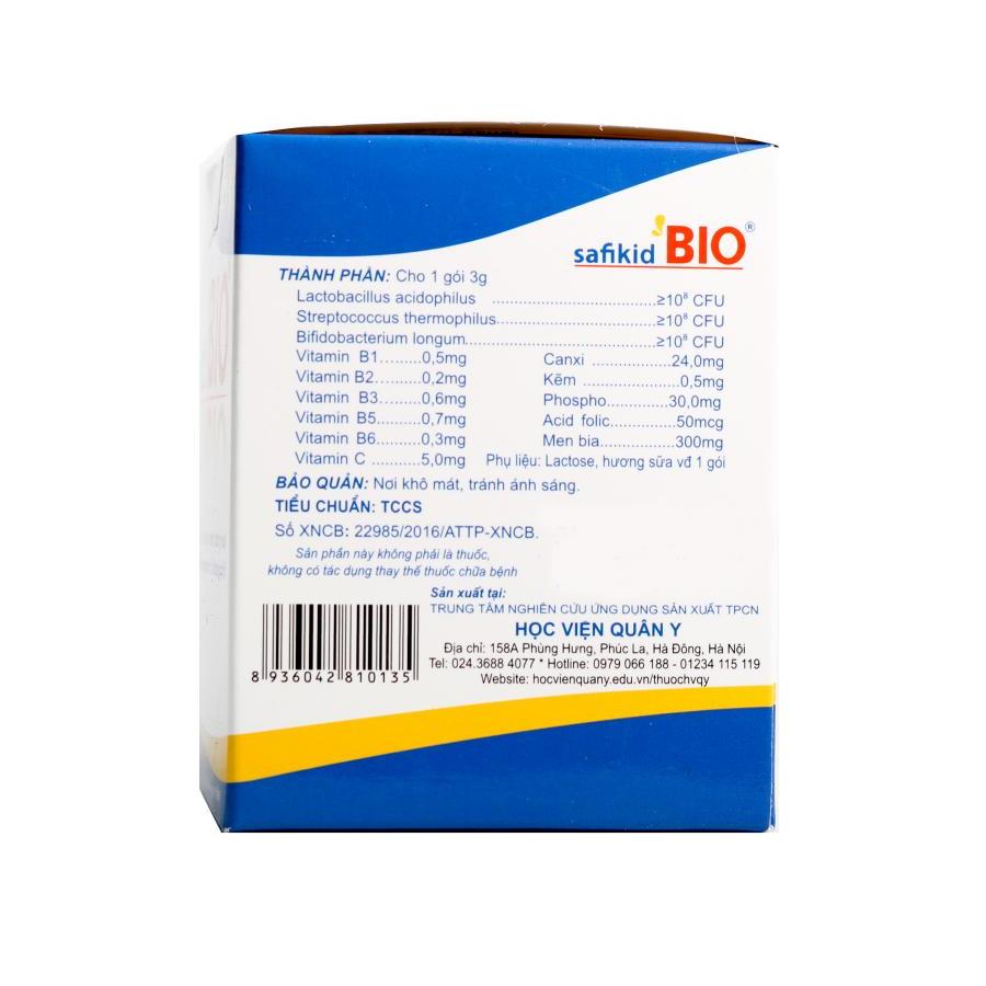 Cốm Vi Sinh Safikid Bio Cho Trẻ Biếng Ăn hvqy (20gói / Hộp)