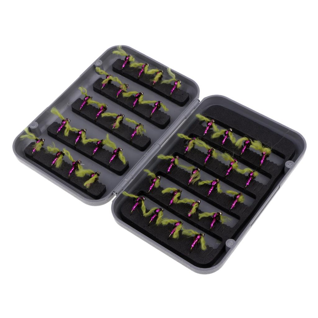 40Pcs/Box Assortment Fly Fishing Flies Simulation Insects Dry Flies