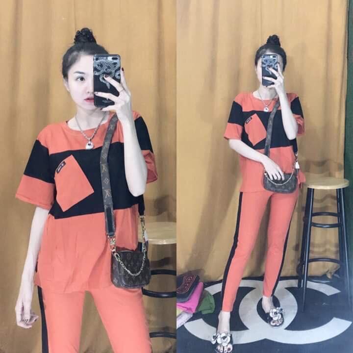 SET BỘ COTTON PHỐI TÚI THỜI TRANG HOT