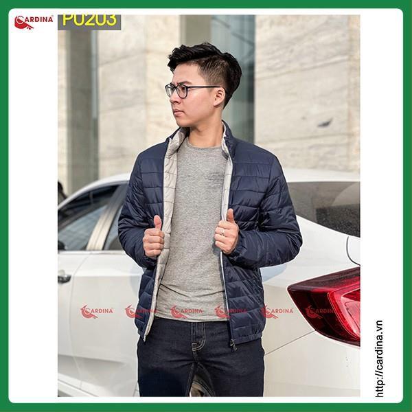 Áo Phao Nam cao cấp Siêu Nhẹ Mặc Được 2 Mặt. sợi bông sinh nhiệt siêu ấm, cản gió chống mưa tốt