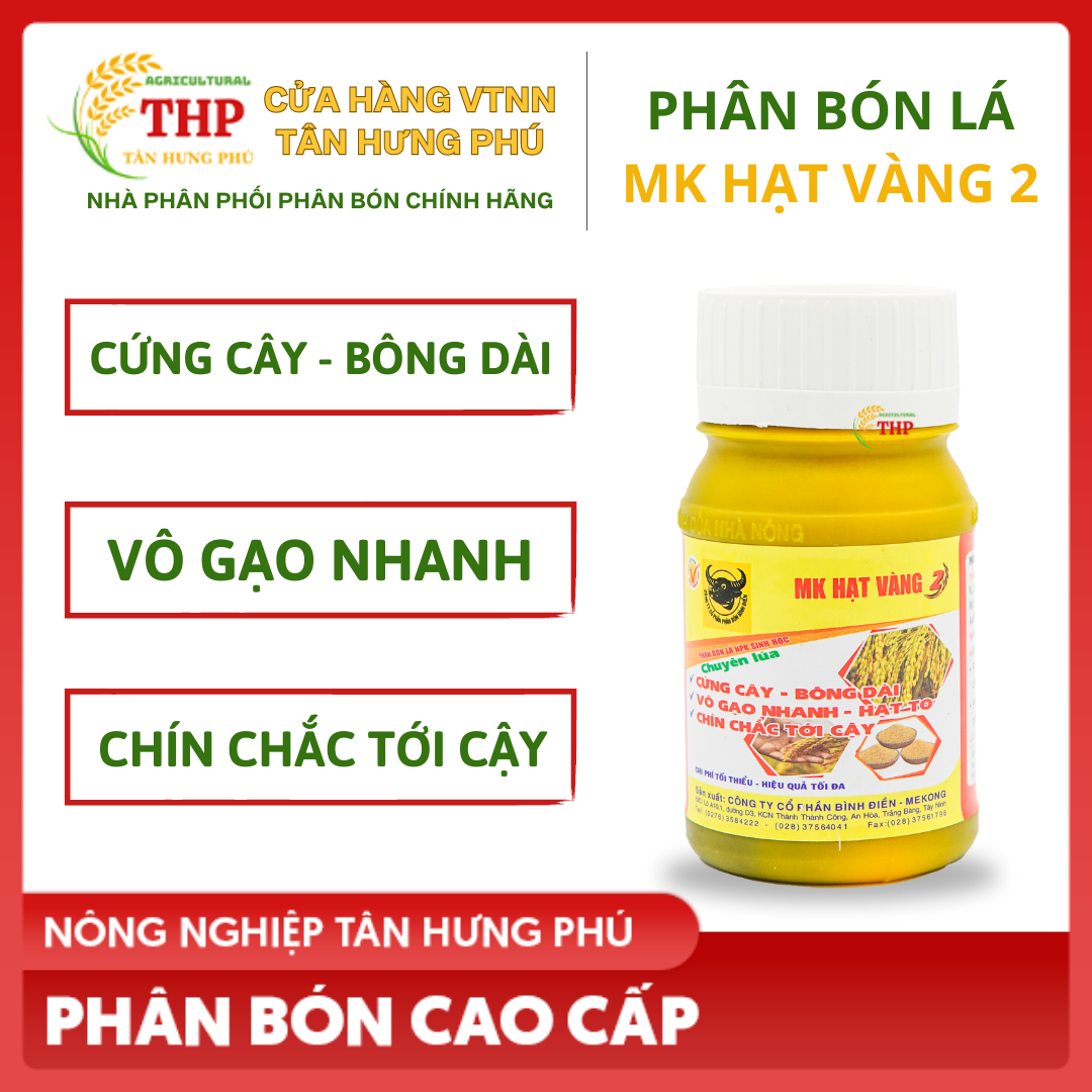 Phân Bón Lá Đầu Trâu MK Hạt Vàng 2  | Phân Bón Lá | Phân Bón | Chai 100ml
