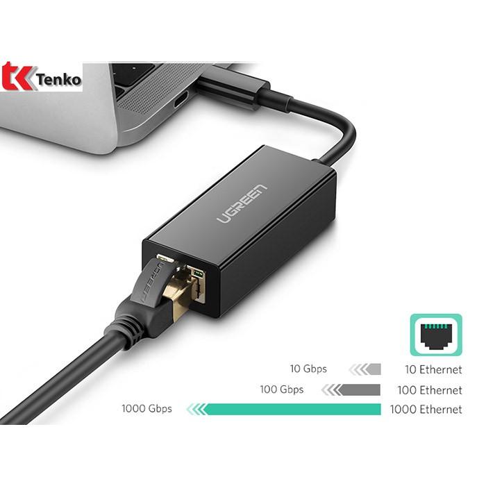 Cáp USB Type-C To Lan 10/100/1000Mbps Ugreen 50307 - Hàng chính hãng