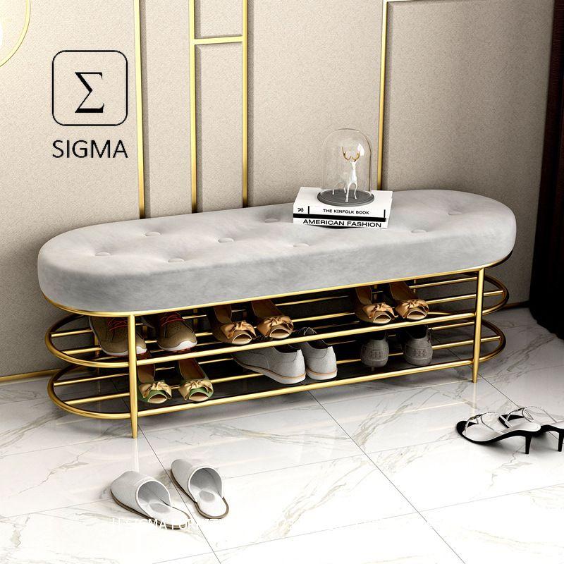 Nội thất SIGMA - Ghế kết hợp Tủ giày Phong cách BẮC ÂU _ Khung Thép sơn tĩnh điện bọc đệm nỉ cao cấp