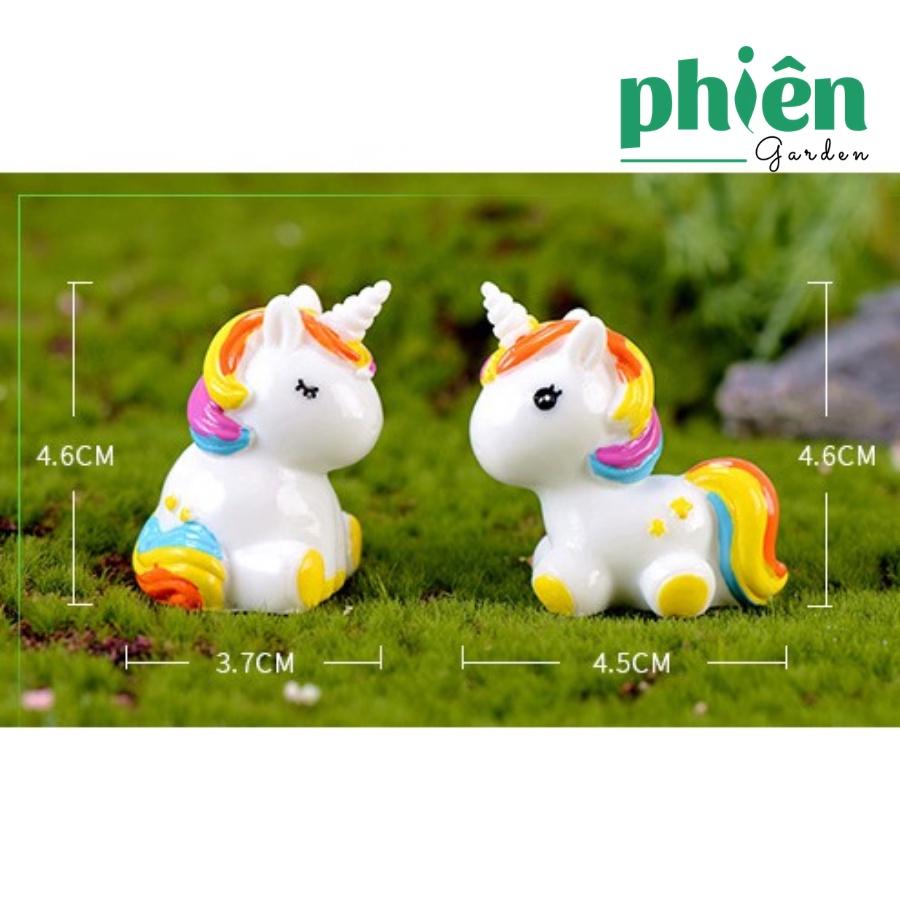 Unicorn trang trí tiểu cảnh, sen đá, terrarium, Phụ kiện Tiểu cảnh mini