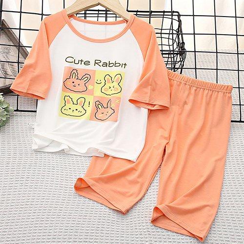 Đồ bộ bé gái Set quần áo cho bé gái mặc nhà thời trang trẻ em size đại 55kg CUTE RABIT