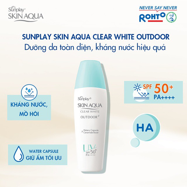 Gel Chống Nắng Dưỡng Da Sunplay Skin Aqua Clear White Outdoor+ Vận Động Mạnh SPF50+ PA++++ 30g