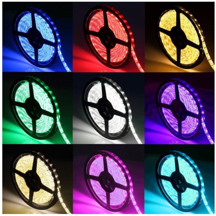 Bộ Đèn LED RGB Dài 2M , 3M ,5050 Chống Nước, Đổi Màu, Đèn Nháy Trang Trí