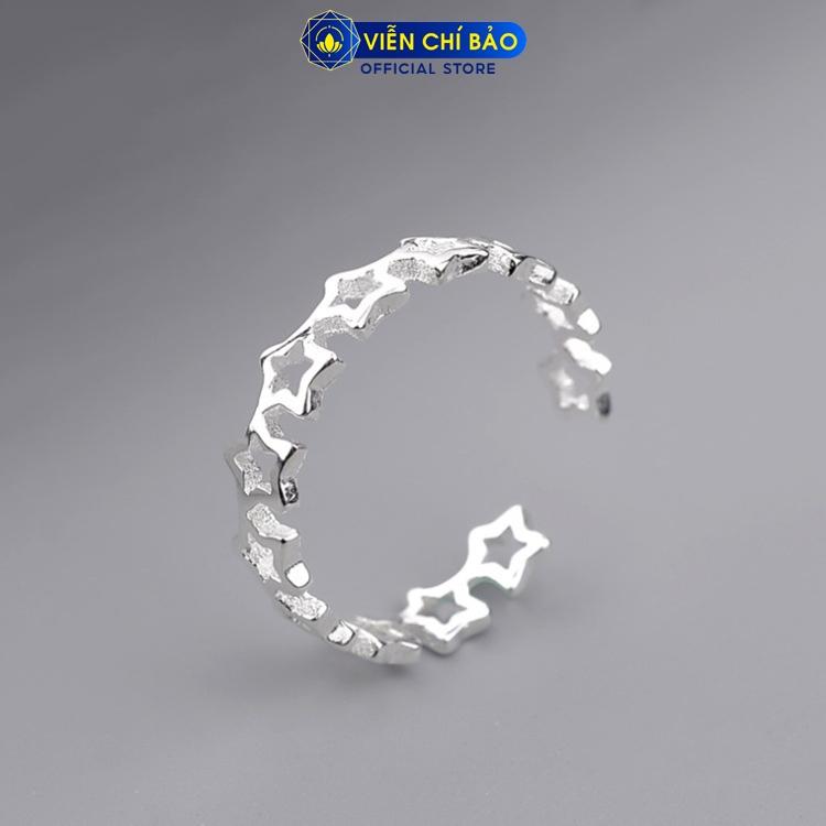 Nhẫn bạc nữ họa tiết ngôi sao hở chất liệu bạc 925 thời trang phụ kiện trang sức nữ thương hiệu Viễn Chí Bảo N400623