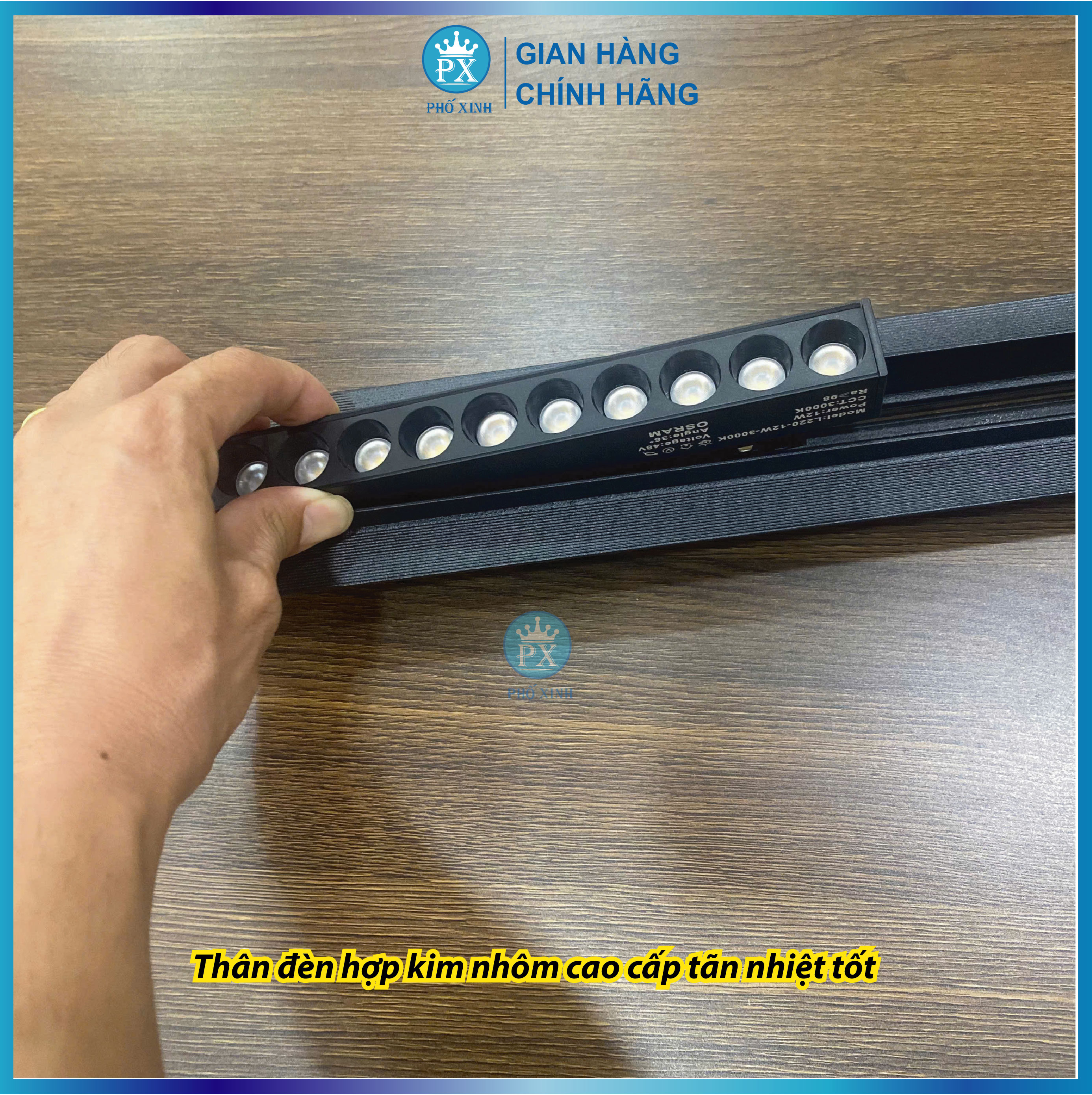 Bộ Đèn TIÊU ĐIỂM Ray Nam Châm 6W,12W,18W,24W  Chiếu Rọi SpotLight Sử Dụng Chip Led Os ram