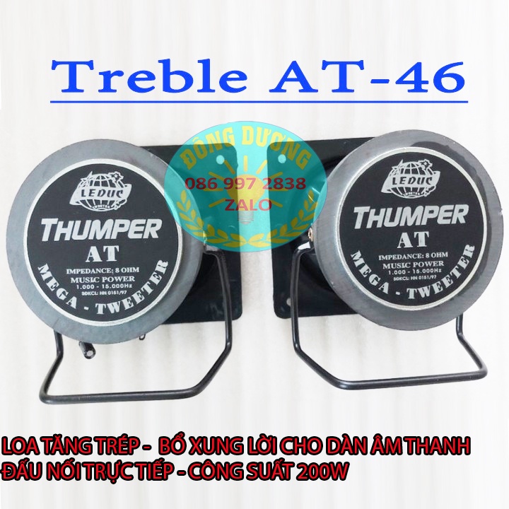 LOA TRÉP RỜI AT46 - PHỄU VUÔNG - LOA TĂNG TRÉP ĐỂ RỜI - CÔNG SUẤT 150W