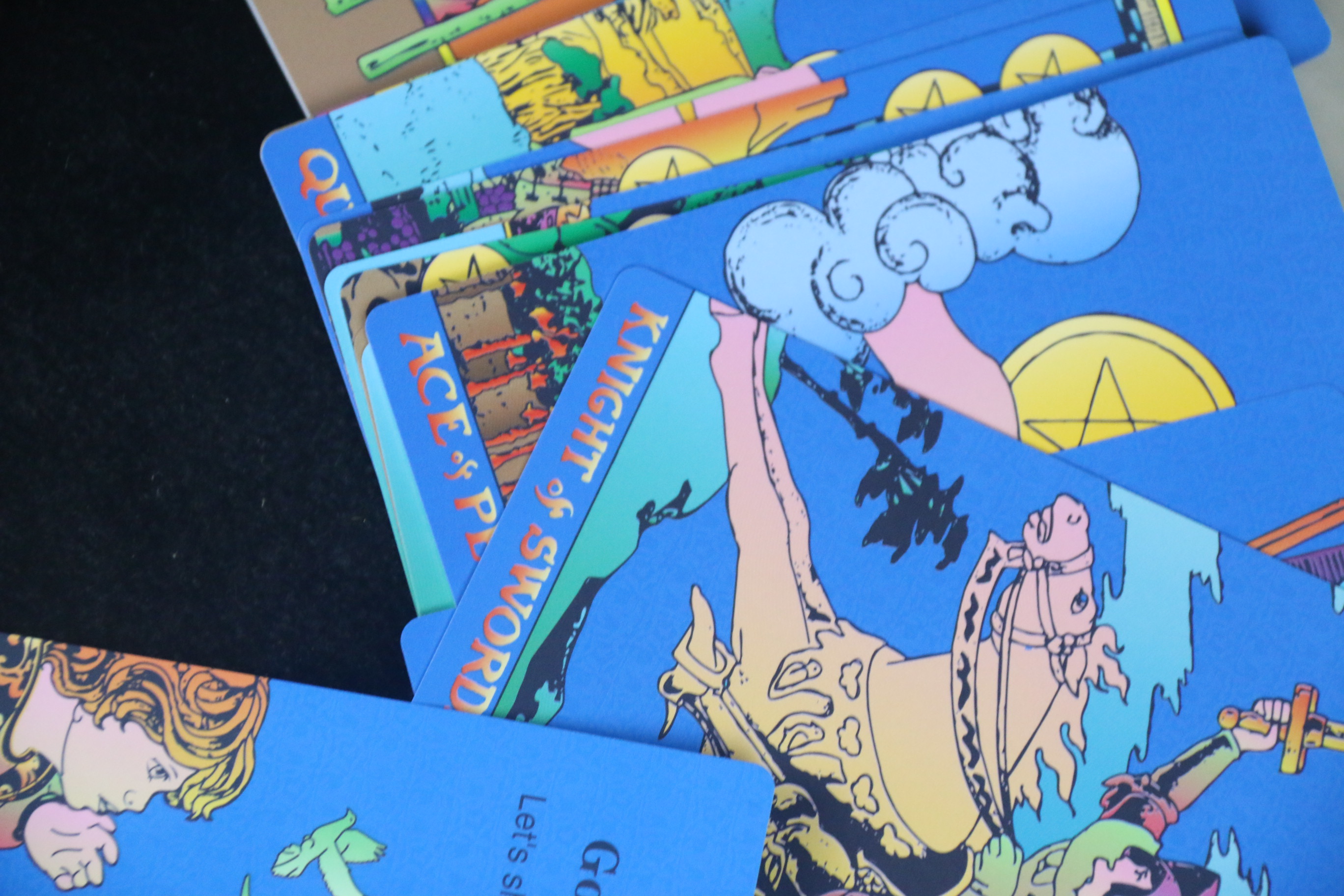 Bài  god foild tarot xanh dương