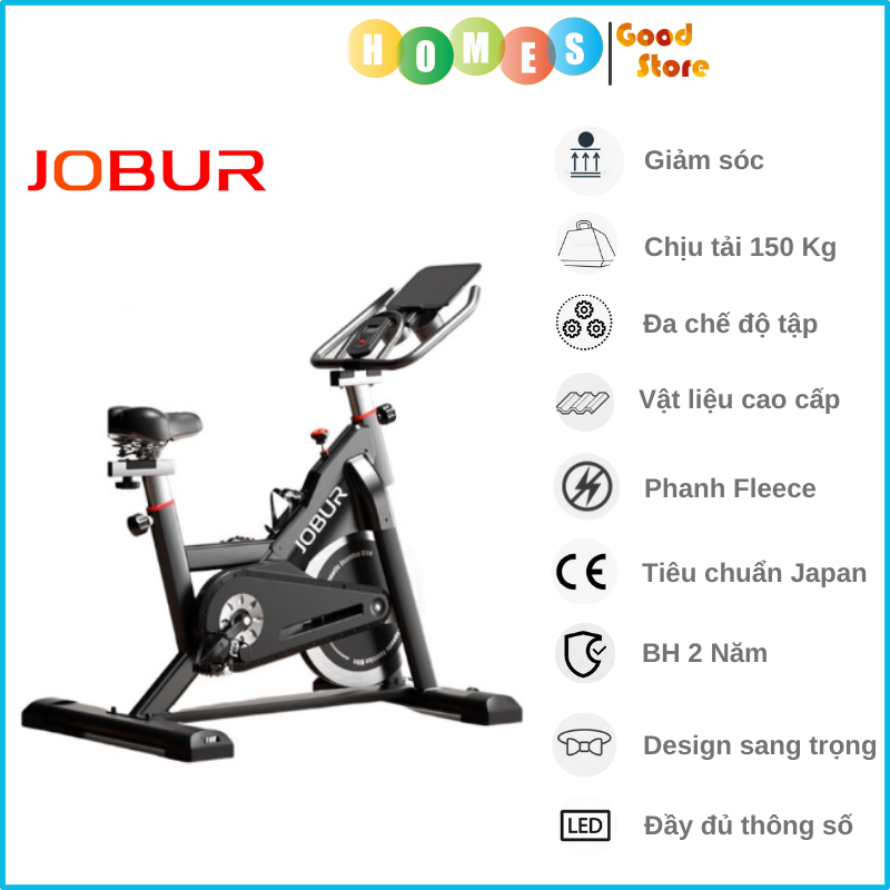 Xe Đạp Tập Thể Dục Tại Nhà JOBUR SPINBIKE GH-708L Hiển Thị Đầy Đủ Chỉ Số - Hàng Chính Hãng