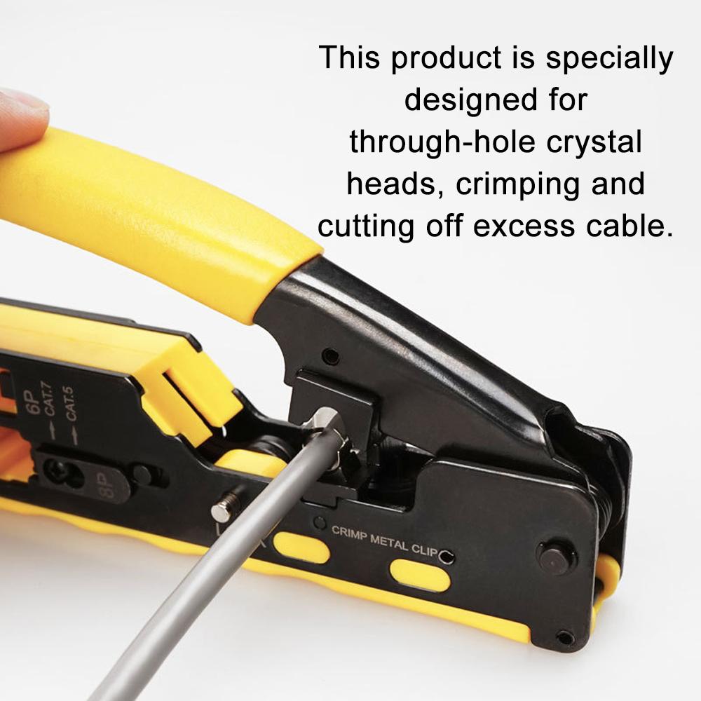 Ethernet Cable Stripper Clamp 6P8P Dual-use Network Tools Cat5/Cat6/Cat7 Crystal Heads Cable Pliers Seven Type of