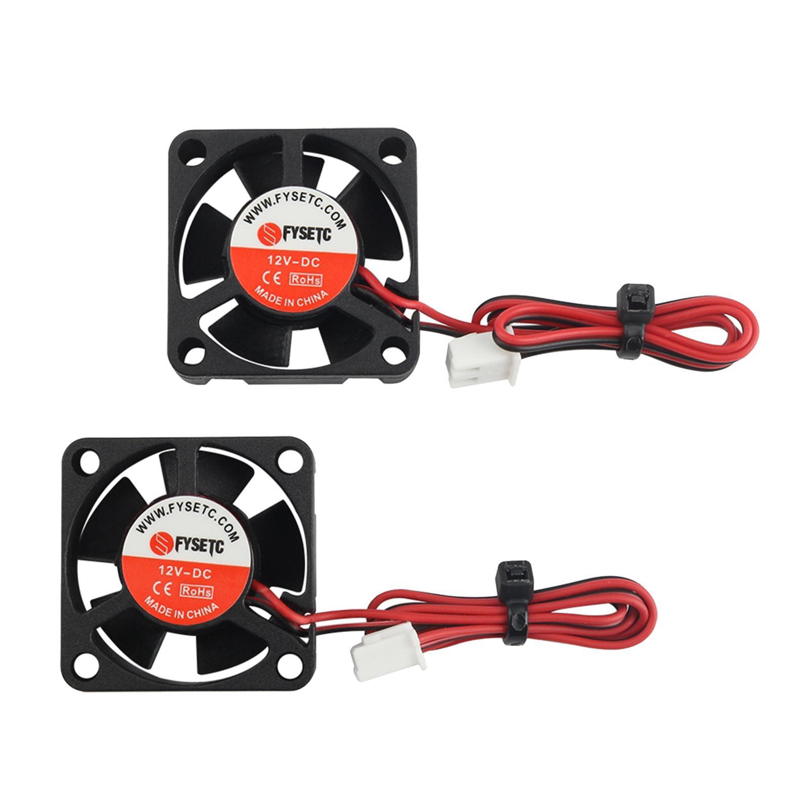 2-pack Mini 12V DC Brushless Cooling Fan 3010 for 3D Printer V6 V5