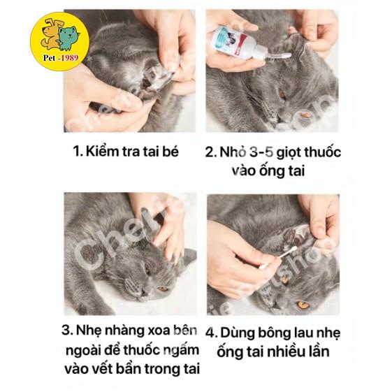 Dung dịch vệ sinh tai Bioline Ear Care  Ohrenpflege 50ml cho thú cưng Pet-1989