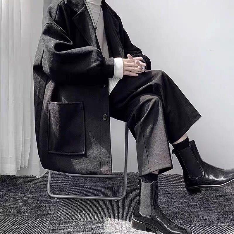 Áo khoác form rộng-Áo dạ blazer unisex phong cách Hàn Quốc mặc đi chơi đi học