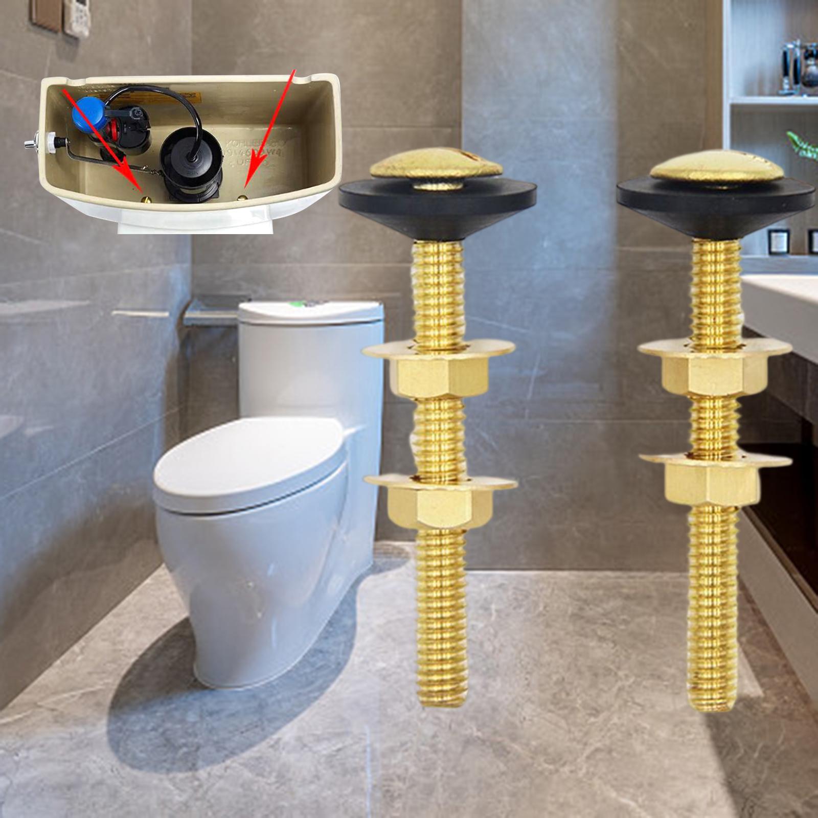 2Pcs Toilet Tank Screws Kit Tightening Fittings Household Nuts Washers