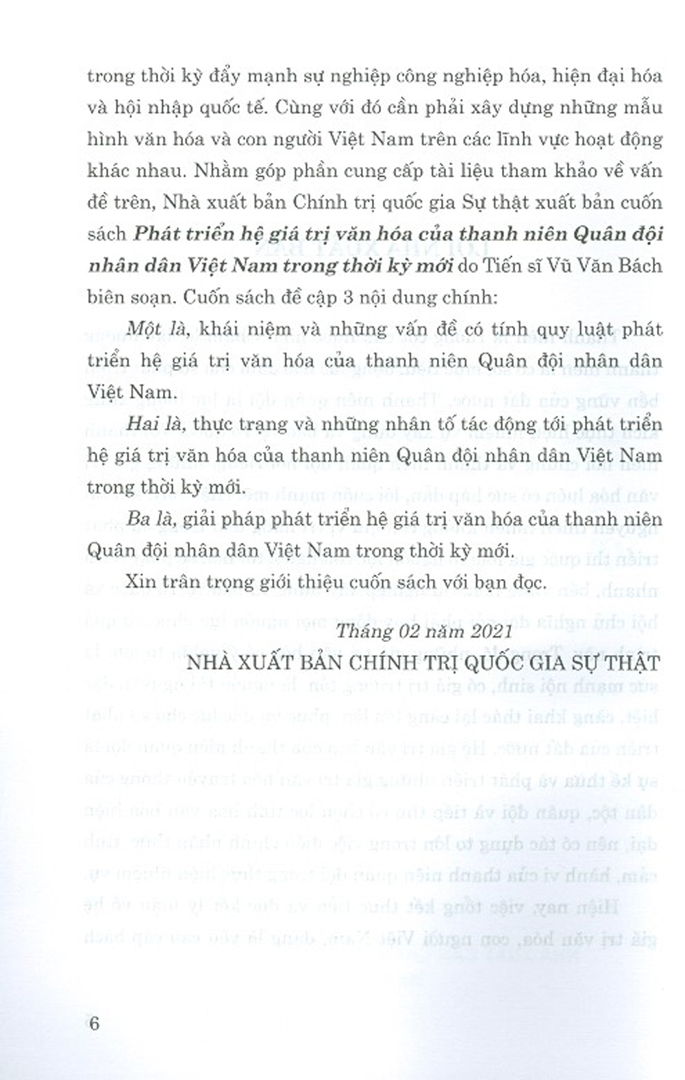 Phát Triển Hệ Giá Trị Văn Hóa Của Thanh Niên Quân Đội Nhân Dân Việt Nam Trong Thời Kỳ Mới