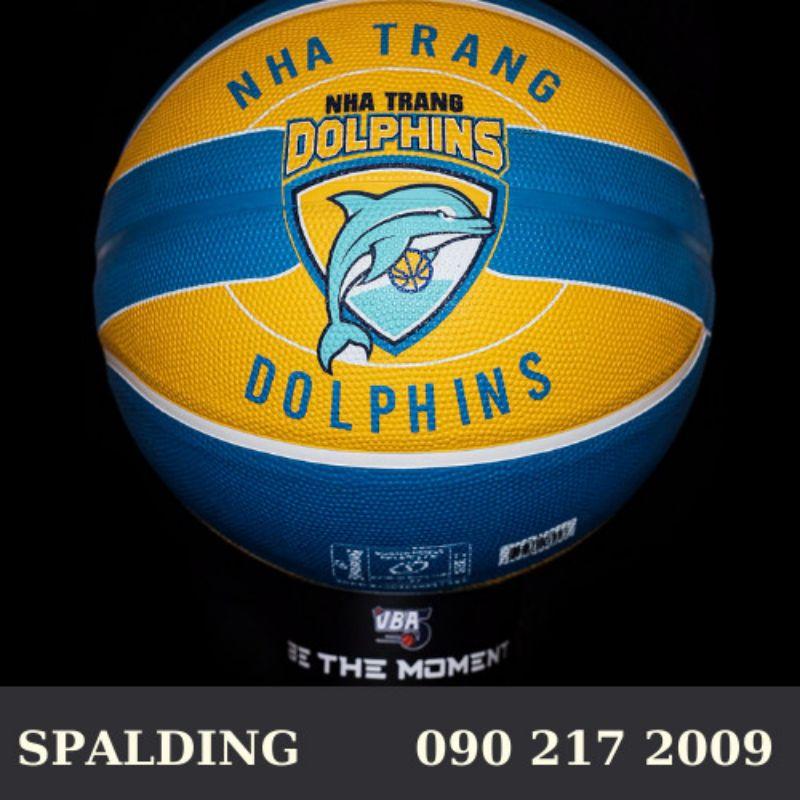 Quả bóng rổ Spalding Nha Trang Dolphins Size 7- Tặng kim bơm bóng và túi lưới đựng bóng