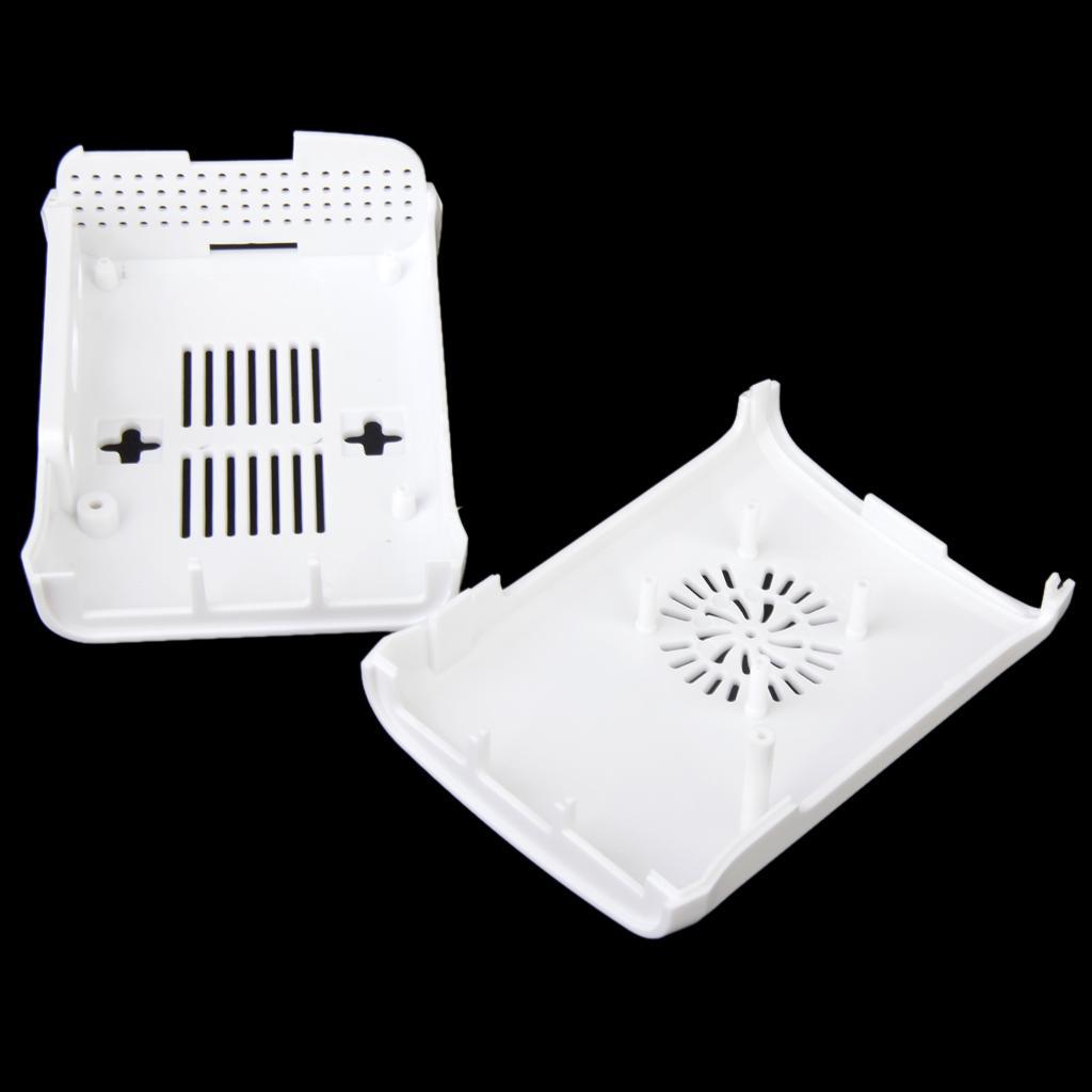 MagiDeal Enclosure Case Box Support Fan for Raspberry Pi B+/ Pi 2 White