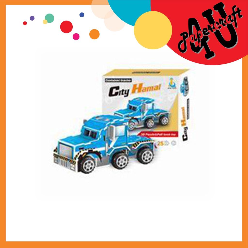 Xe mô hình tự láp ráp có động cơ dây cót
