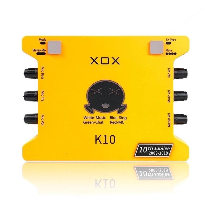 Combo livestream, thu âm chuyên nghiệp Soundcard XOX-K10, Mic PC-K200, phụ kiện